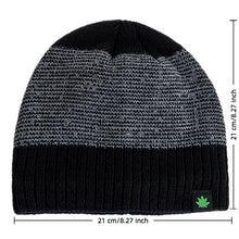 Load image into Gallery viewer, Unisex Leaf Labal Winter Hats Fashion Knitted Hats For Men Women Beanie Cap Outdoor Plush Fur Lined Warm Sports Hats