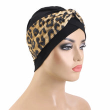 Load image into Gallery viewer, Twist Knot Floral Print Turban Headband Cross Cotton Stretch Muslim Women Hijab Elastic Hair Accessories Chemo Cap