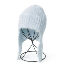 Load image into Gallery viewer, Cozy Rabbit Fur Fur Ear Flap Cap Soft Windproof Angora Knitted Hat Warm Skullies Beanies Winter Season
