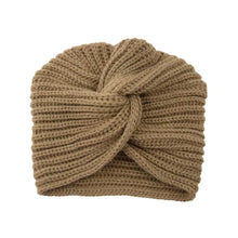 Load image into Gallery viewer, Fashion Accessories Twist Knitted Turban Hat Cross Wrap Head Warm Wool Turban Cap Bonnet Design Women's Headwear Girls