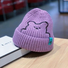 Load image into Gallery viewer, 1pc Winter Warm Beanie Hats for Women Winter Knitted Beanie Hat with Cute Cat Warm Crochet Cap Trendy Slouchy Ski Caps for Women