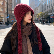 Load image into Gallery viewer, New Soft Knitted Hat Ear Warmth Breathable Knitted Balaclava Hat Thickened Windproof Earmuff Hat for Autumn Winter Season