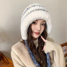 Load image into Gallery viewer, Fashion Dopamine Knitted Woolen Hat Windproof Thickened Beanies Cap Keep Warm Coldproof Ear Protection Cap for Women