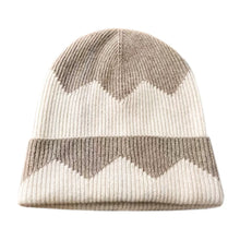 Load image into Gallery viewer, 100% Cashmere Knitted Beanies Patchwork Color Trawler Women Men Autumn Winter Hat Soft Warm Fisherman Hair Bonnet Premium
