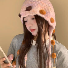 Load image into Gallery viewer, Fashion Bohemian Style Winter Warm Women Knitted Hat Tassel Coldproof Pullover Hat Windproof Ear Protection Hat Women Girls