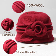 Load image into Gallery viewer, Ladies' Fashionable 100% Wool Hat - Warm, Elegant,Versatile,Windproof - Perfect for Autumn&Winter, Outdoor Activities,Daily Wear