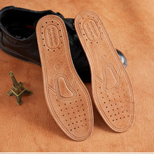 Load image into Gallery viewer, Insole Cowhide Leathers Boots Inserts Soft Breathable Deodorant Anti-slip Template Shock Absorbing shoe pads