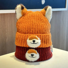 Load image into Gallery viewer, Y2K Versatile Fox Ears Beanies Cartoon Design Thickened Pullover Hats Breathable Warm Winter Beanies for Women and Men
