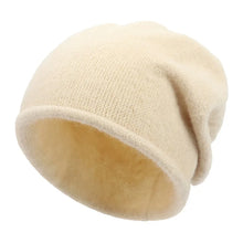 Load image into Gallery viewer, 1pc Warm Solid Color Plush Hat,lightweight, Casual,multifunctional Knitted Skullies Caps for Hiking, Cycling,outdoor Activities