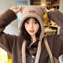 Load image into Gallery viewer, New Thickened Cute Ear Hat Windproof Coldproof Knitted Hat Spicy Girl Hat Girl Boy