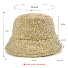 Load image into Gallery viewer, Unisex Bucket Hat Graffiti Solid Women Men Fishing Fisherman Autumn Winter Lamb Wool Outdoor Warm Cap