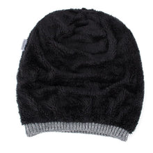Load image into Gallery viewer, Winter Warm Knitted Woolen Skullies Beanie Hat for Men with Velvet Lining Diamond Pattern