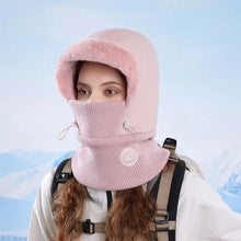 Load image into Gallery viewer, Thick Warm Scarf Pullover Cap Windproof Design Fluffy Texture Winter Warm Hat Knitted Thermal Protection Face Guard Neck Warmer