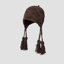 Load image into Gallery viewer, New Windproof Knitted Hat Tassel Ear Protection Winter Beanie Woolen Cap Women