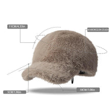 Load image into Gallery viewer, 1pc Women's Warm Plush Baseball Cap for Winter, Soft & Comfortable, Suitable for Outdoor Activities, An Ideal Gift Choice