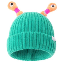 Load image into Gallery viewer, Funny With Eyes Knitted Beanies Hat Solid Color Wear Resistant LED Glowing Hat Warm Knit Hat for Women Girls Parent-Unisex Style