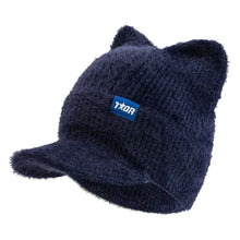 Load image into Gallery viewer, Women's Winter Hat Fashion Faux Fur Knitted Hat Soft Cat Ear Beanie Hats Female Streetwear Cap