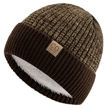 Load image into Gallery viewer, New Unisex Two-Tone Winter Hats Add Fur Lined Men And Women Fashion Warm Beanie Cap Casual Winter Knitted Hats