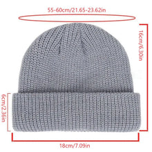 Load image into Gallery viewer, Fashion Solid Color Men Knitted Hat Street Style Hip Hop Brimless Skullcap Winter Warm Winter Knitted Bonnet Autumn Winter