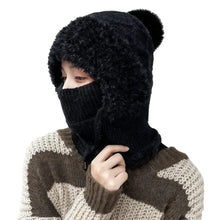 Load image into Gallery viewer, Fashion Windproof Winter Hat Warm Knitted Balaclava Ski Mask Full Face Neck Warmer Mask Hat Scarf Set Unisex