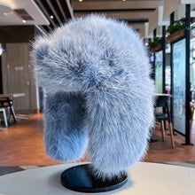 Load image into Gallery viewer, Thicken Winter Faux Fur Mink Plush Lei Feng Hat for Women Outdoor Skiing Cycling Cap Warm Ear Protection Cold Proof Russian Hat