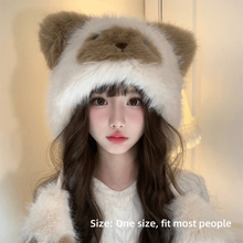 Load image into Gallery viewer, Cute Cat Ear Hat Windproof Soft Earflap Bonnet Hat Ear Protection Thick Warm Hooded hat