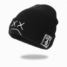 Load image into Gallery viewer, New autumn and winter knitted hats for men and women, crying face embroidered woolen hats, outdoor youth warm pullover cold hats