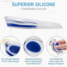 Load image into Gallery viewer, Insole Silicone Heel Pad Gel Soft Sports Shock Absorbing Pad Bone Spurs Pain Relief Protect Heel Foot Massager Care Inserts shoe pads