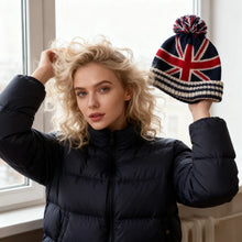 Load image into Gallery viewer, 1pc Winter Knit Warm Beanie Hat for Men Women British American Flag Printed,suitable for Outdoor Ski Sport Hiking Windproof Cap