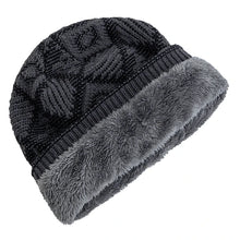 Load image into Gallery viewer, Unisex Fashion Winter Dandy Hats Geometric Figure Style Knitted Hats For Men Women Beanie Cap Outdoor Plush Fur Lining Warm Hat