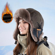 Load image into Gallery viewer, 1pc Winter Warm Trapper Pilot Caps for Men,Hunting Warm Ear Flap Russian Winter Ski Cold Weather Bomber Hats,suitable for Skiing