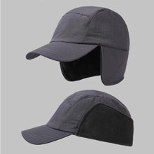 Load image into Gallery viewer, Casual Polar Fleece Winter Baseball Cap Waterproof Thick Earmuffs Hat Cold Weather Solid Color Ear Protection Hat Winter