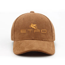 Load image into Gallery viewer, 1pc 'E.T.R.O' embroidered corduroy baseball cap, suitable for both men and women, perfect for autumn and winter, casual headwear