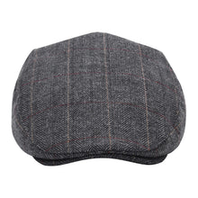Load image into Gallery viewer, Men's Herringbone Flat Ivy Newsboy Hat Wool Blend Gatsby Cabbie Cap