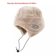 Load image into Gallery viewer, New Cute Bear Integrated Hat Scarf Set Fluffy Fur Windproof Pullover Cap Coldproof Warm Hooded Hat Autumn and Winter