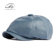 Load image into Gallery viewer, Men Women Ivy Cap Newsboy Hat Adjustable Faux PU Leather Berets for Spring Summer Autumn Gatsby
