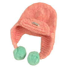Load image into Gallery viewer, New Polyester Knitted Cap Casual Warm Earmuffs Hat Sweet Windproof Cycling Cap Women Men