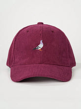 Load image into Gallery viewer, Corduroy baseball cap for men and women in autumn and winter, warm and embroidered pigeon pattern for daily leisure gatherings