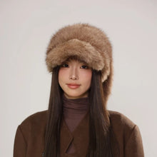 Load image into Gallery viewer, Y2K Versatile Rabbit Ears Baseball Caps Long Rabbit Ears Warm Baseball Caps Solid Color Thickened Russian Hat Unisex