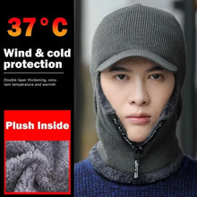 Load image into Gallery viewer, Zipper Winter Neck Wardrobe with Ear Protection 2-in-1 Windproof Ski Mask with Fleece Lining Winter Balaclava Fleece Lined