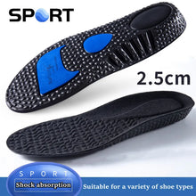 Load image into Gallery viewer, Insole 1Pair Height Increase s for Feet PU Memory Foam s Pad Breathable Orthopedic Heel Lift for Sport Running Care shoe pads