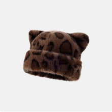 Load image into Gallery viewer, Fashion Autumn Winter Fisherman Hat Cat Ear Basin Hat Warm Leopard Print Mongolian Hat Ear Protection Hat