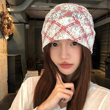 Load image into Gallery viewer, Fashionable Y2K Lace Pullover Hollow Korean Style Beanies Cap Breathable Stack Hats Summer
