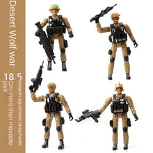 Load image into Gallery viewer, Military Soldier Model Movable Joint Elite Anti-Terrorism Special Forces 10cm Puppet Soldier Pirate Zombie