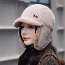 Load image into Gallery viewer, Casual Windproof Winter Hat Velvet Lining Warm Earflaps Hat Thickened Russian Hat For Women