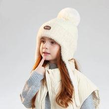 Load image into Gallery viewer, 3-10Y Boys & Girls Warm Winter with Soft Lining Cozy Outdoor & Casual Plush Bear Hooded Hat - Cute Cartoon Bear Ears,