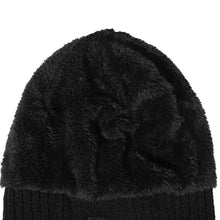 Load image into Gallery viewer, Thermal Knit Beanie with Brim & Ear Flaps, Fleece Lined Winter Hat for Skiing Outdoor Sports Work