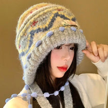 Load image into Gallery viewer, Fashion Windproof Balaclava Hat Keep Warm Knitted Pullover Hats Cold Proof Ear Protection Cap Winter