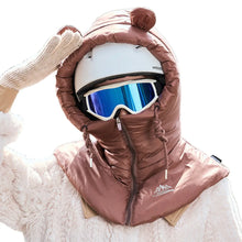 Load image into Gallery viewer, Warm Winter Down Hooded Hats Ultralight Drawstring Coat Short Tank Top Zippper Removable Neck Cover Fake High Collars Women's