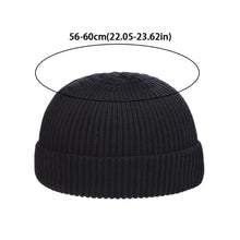 Load image into Gallery viewer, Casual Korean Style Knitted Hats Flanged Warm Skullcap Short Melon Cap Autumn and Winter